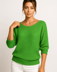 Camille Wide-Neck Knit Sweater