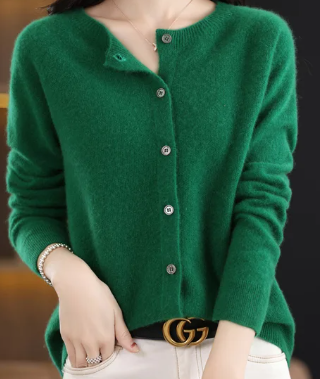 Liora Merino Wool Button Cardigan