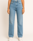 Deep Blue Essential Wide-Leg Jeans