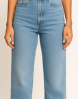 Deep Blue Essential Wide-Leg Jeans