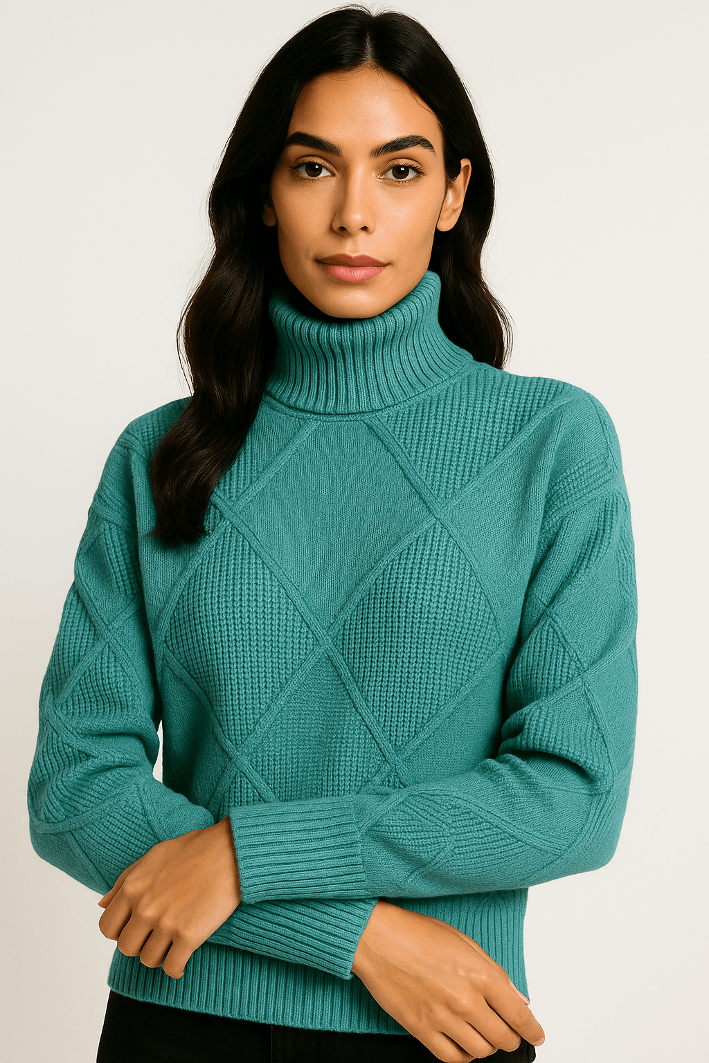 Elise Cashmere Turtleneck Sweater