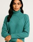 Elise Cashmere Turtleneck Sweater
