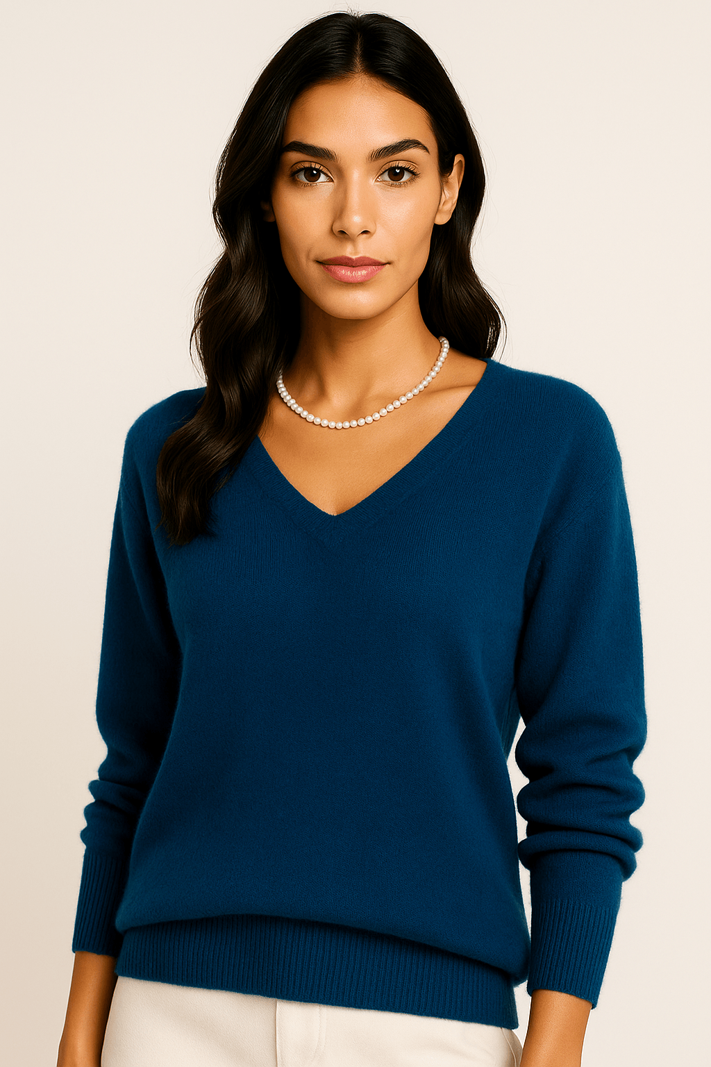 Éloise Cashmere V-Neck Sweater