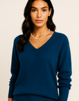 Éloise Cashmere V-Neck Sweater