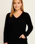 Éloise Cashmere V-Neck Sweater