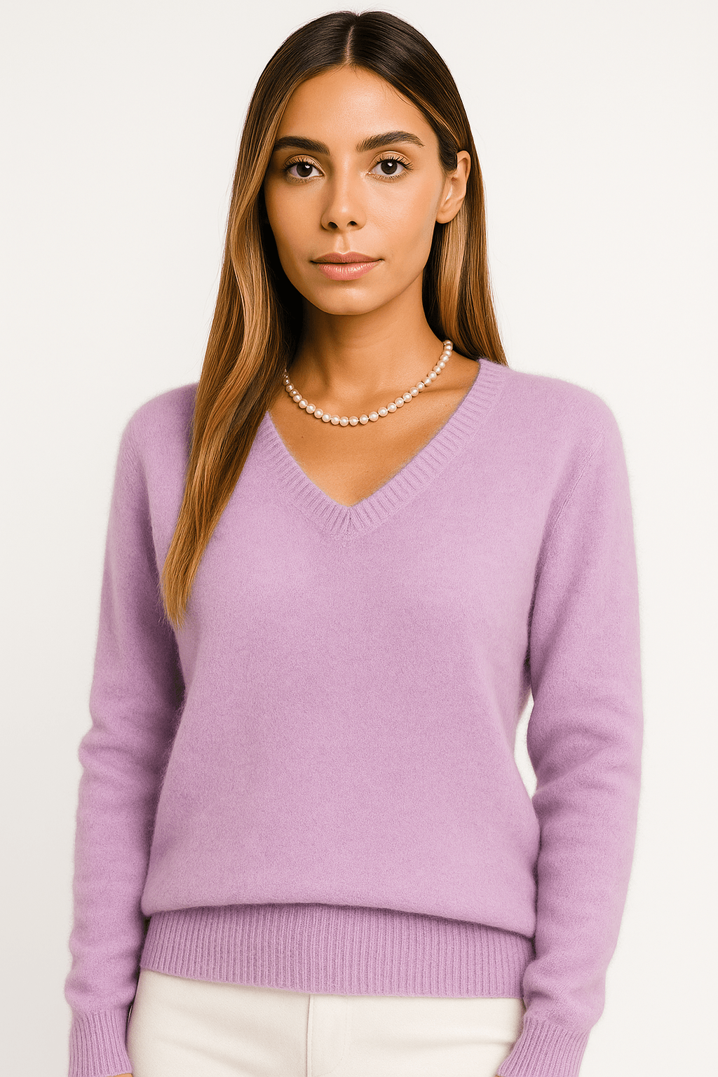 Éloise Cashmere V-Neck Sweater