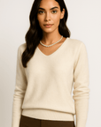 Éloise Cashmere V-Neck Sweater