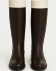 Espresso & Ivory Contrast Riding Boots