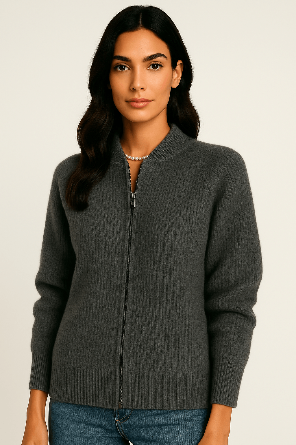 Evelyn Prestige Wool Zip-Up