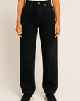 Faded Charcoal High-Waisted Jeans