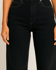 Faded Charcoal High-Waisted Jeans