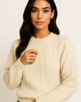 Fluffy Cashmere Knit Sweater