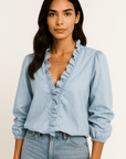 Jennie Draped Elegance Blouse