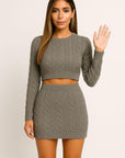 Knit Two-Piece Sweater Set