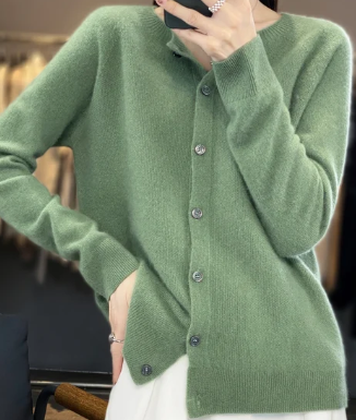 Liora Merino Wool Button Cardigan