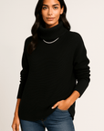 Lina Oversized Turtleneck Knit Sweater