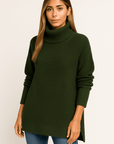 Lina Oversized Turtleneck Knit Sweater