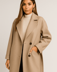Lucette Long Wool-Blend Coat