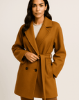 Lucette Long Wool-Blend Coat