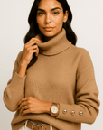 Mirelle Oversized Knit Turtleneck
