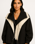 Nira Layered Panel Windbreaker