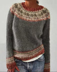 Danique Nordic Knit Crewneck Sweater