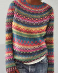 Danique Nordic Knit Crewneck Sweater