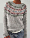 Danique Nordic Knit Crewneck Sweater