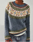 Danique Nordic Knit Crewneck Sweater