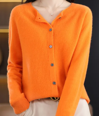 Liora Merino Wool Button Cardigan
