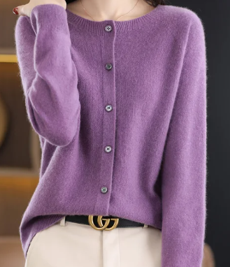 Liora Merino Wool Button Cardigan
