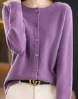 Liora Merino Wool Button Cardigan
