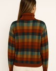 Ravelyn Cashmere Patchwork Turtleneck