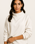 Renna Oversized High-Collar Hoodie