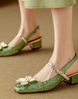 Camellia Slingback Pumps
