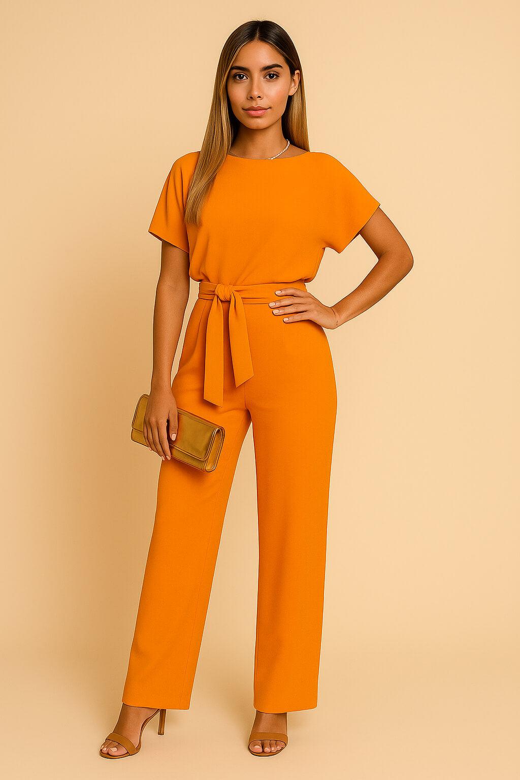 Serena Belted Wide-Leg Jumpsuit