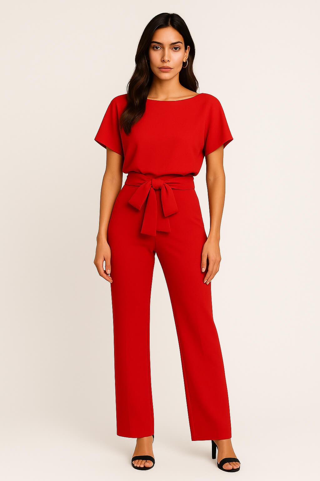 Serena Belted Wide-Leg Jumpsuit