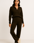 Serena | Knitted Polo & Pants Set
