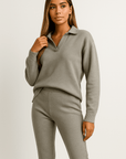 Serena | Knitted Polo & Pants Set