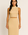 Slim Knit Vest & Skirt Set