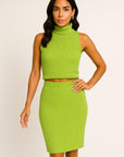 Slim Knit Vest & Skirt Set