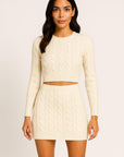 Slim Knit Vest & Skirt Set