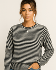 Soleil Striped Puff Sleeve Tee