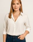 Sophie Silk V-Neck Blouse