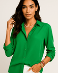 Sophie Silk V-Neck Blouse