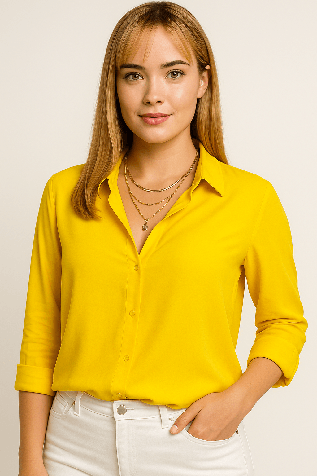 Sophie Silk V-Neck Blouse