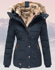 Women's Fur-Lined Hooded Winter Jacket – Insulated & Stylish