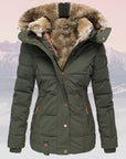 Women's Fur-Lined Hooded Winter Jacket – Insulated & Stylish