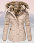 Women's Fur-Lined Hooded Winter Jacket – Insulated & Stylish