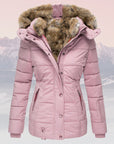 Women's Fur-Lined Hooded Winter Jacket – Insulated & Stylish